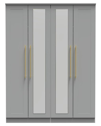 Welcome Haworth - Tall 4 Door Centre Mirror Wardrobe