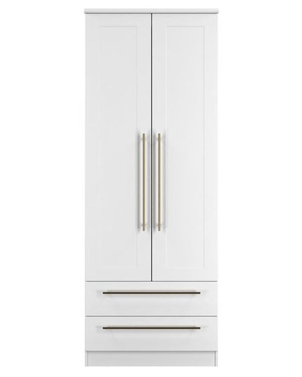 Welcome Haworth - Tall 2 Door Plain 2 Drawer Wardrobe
