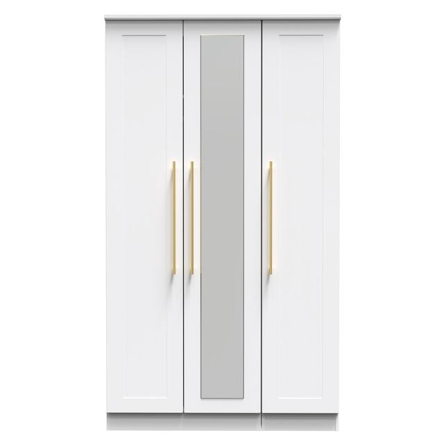 Welcome Haworth - Tall 3 Door Mirror Wardrobe