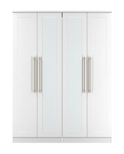 Welcome Haworth - Tall 4 Door Centre Mirror Wardrobe