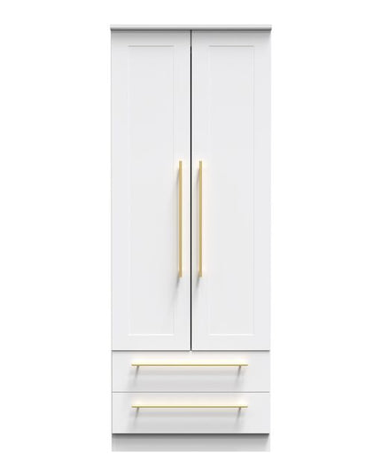 Welcome Haworth - Tall 2 Door Plain 2 Drawer Wardrobe