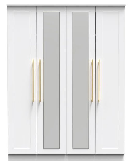Welcome Haworth - Tall 4 Door Centre Mirror Wardrobe