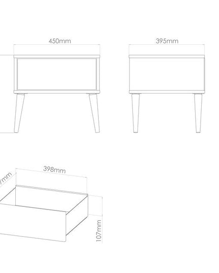 Welcome Hong Kong - 1 Drawer Bedside Table