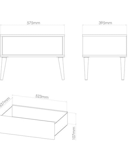 Welcome Hong Kong - 1 Drawer Midi Chest of Drawers