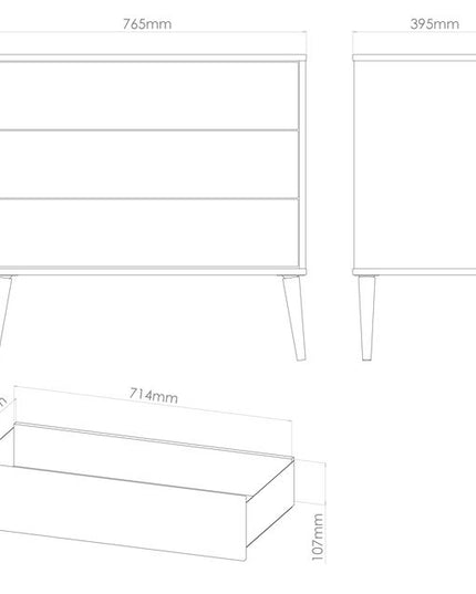 Welcome Hong Kong - 3 Drawer Chest of Drawers
