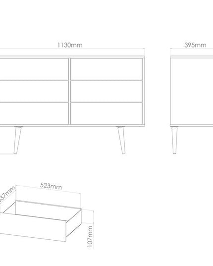 Welcome Hong Kong - 6 Drawer Midi Chest of Drawers