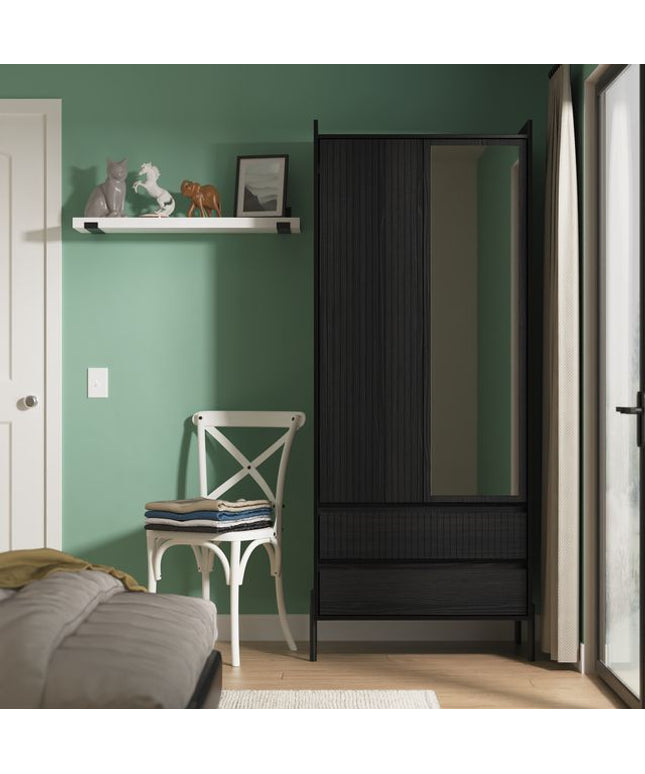Welcome Osaka - 2 Door 2 Drawer Mirror Wardrobe