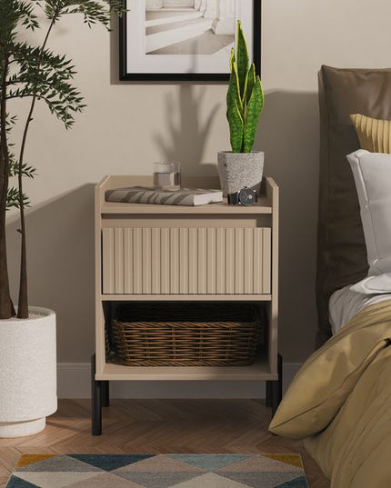 Welcome Osaka - 1 Drawer 1 Shelf Bedside Table