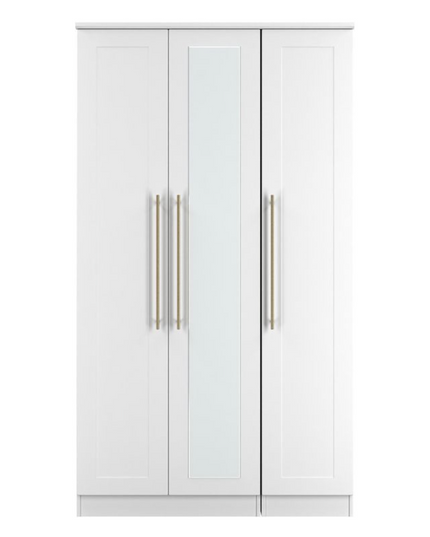 Welcome Haworth - Tall 3 Door Mirror Wardrobe