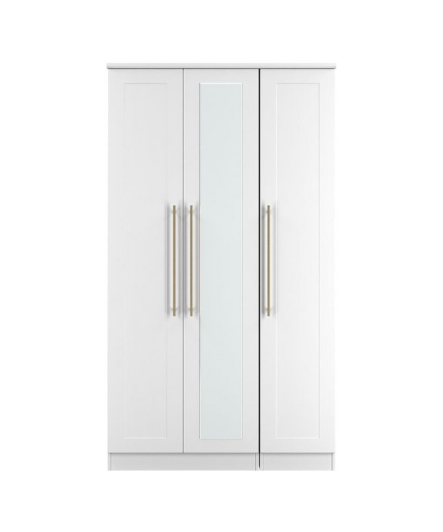 Welcome Haworth - Tall 3 Door Mirror Wardrobe