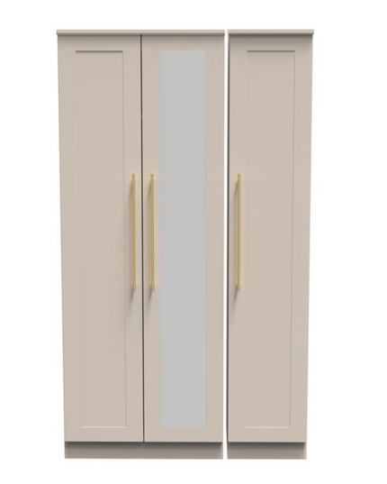 Welcome Haworth - Tall 3 Door Mirror Wardrobe